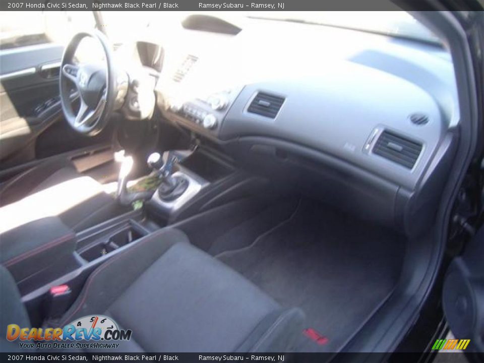 2007 Honda Civic Si Sedan Nighthawk Black Pearl / Black Photo #15