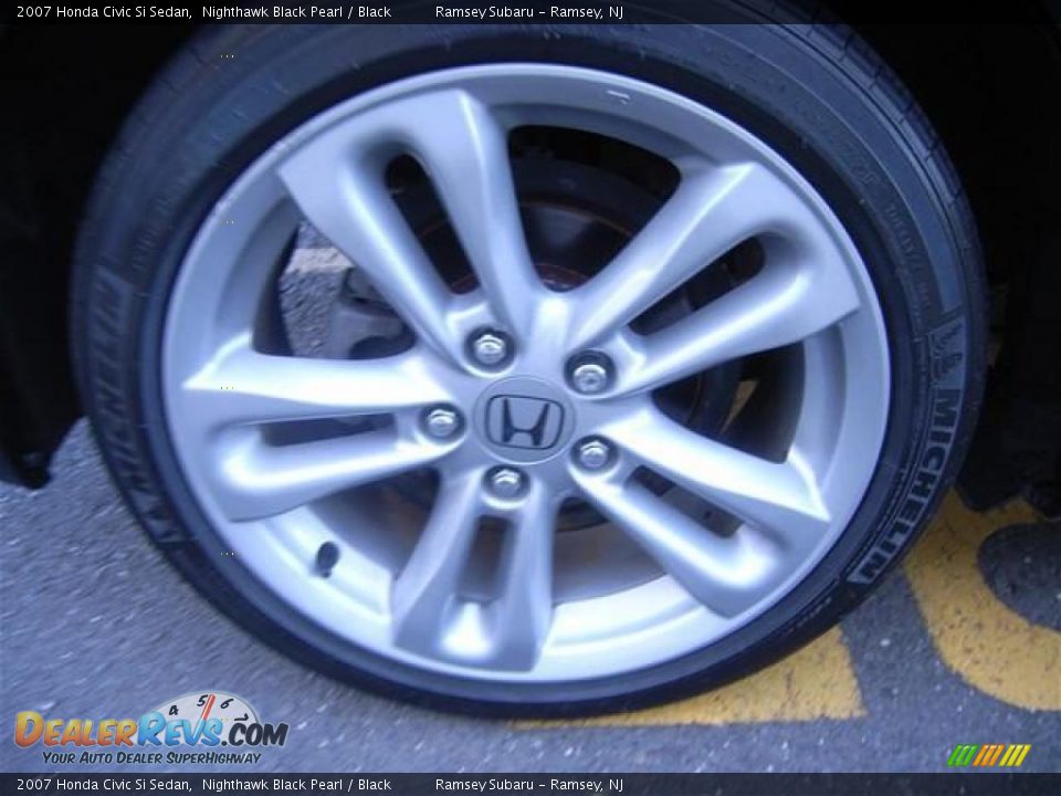 2007 Honda Civic Si Sedan Nighthawk Black Pearl / Black Photo #16