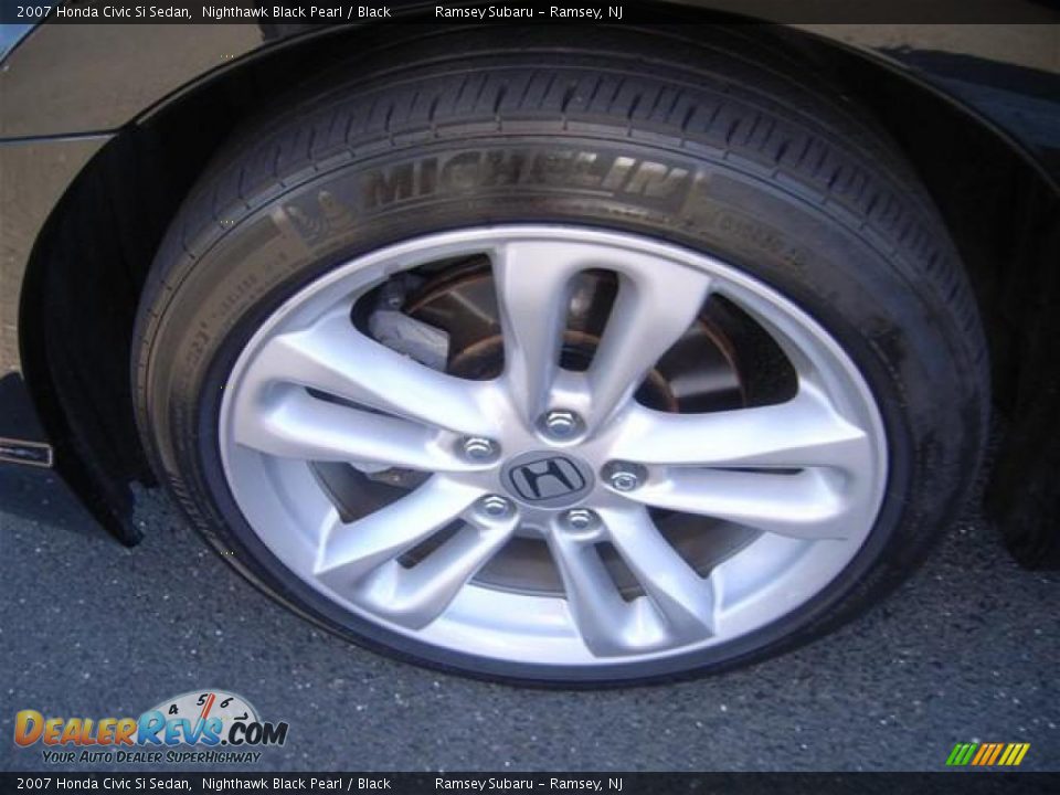 2007 Honda Civic Si Sedan Nighthawk Black Pearl / Black Photo #18