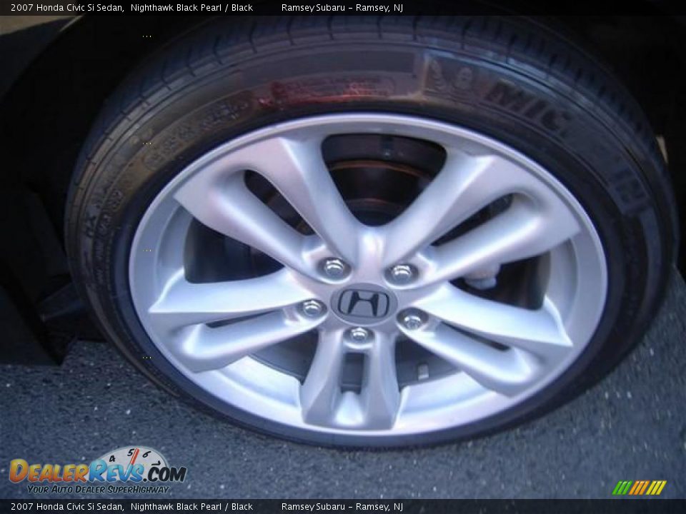 2007 Honda Civic Si Sedan Nighthawk Black Pearl / Black Photo #19