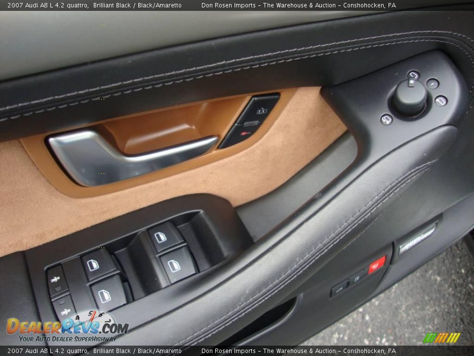 2007 Audi A8 L 4.2 quattro Brilliant Black / Black/Amaretto Photo #14