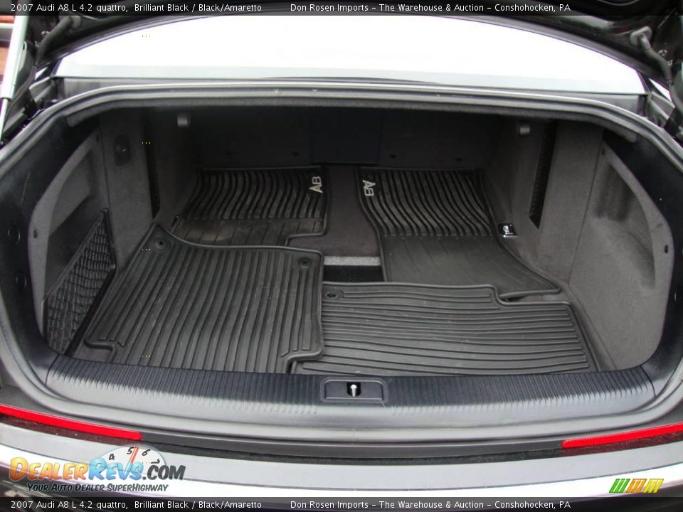 2007 Audi A8 L 4.2 quattro Brilliant Black / Black/Amaretto Photo #24