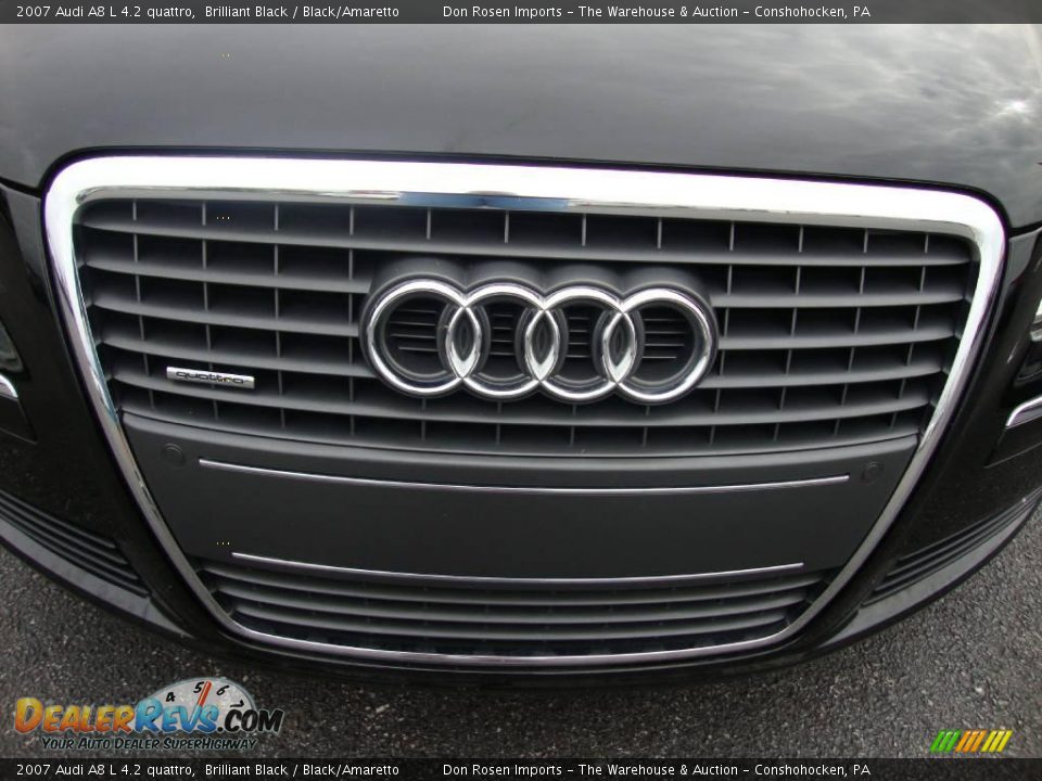 2007 Audi A8 L 4.2 quattro Brilliant Black / Black/Amaretto Photo #32