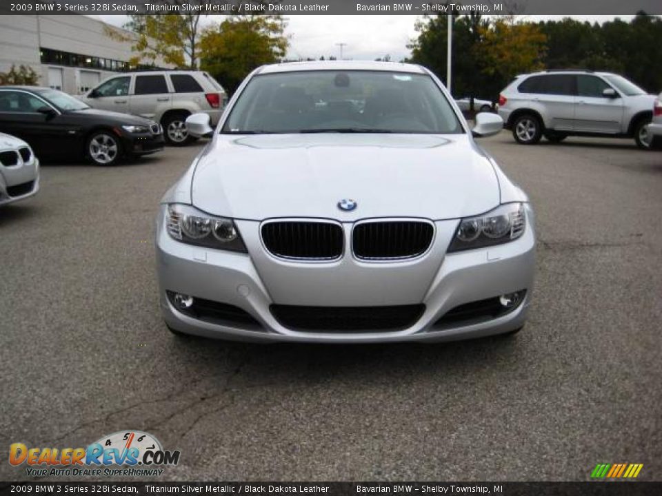 2009 BMW 3 Series 328i Sedan Titanium Silver Metallic / Black Dakota Leather Photo #7