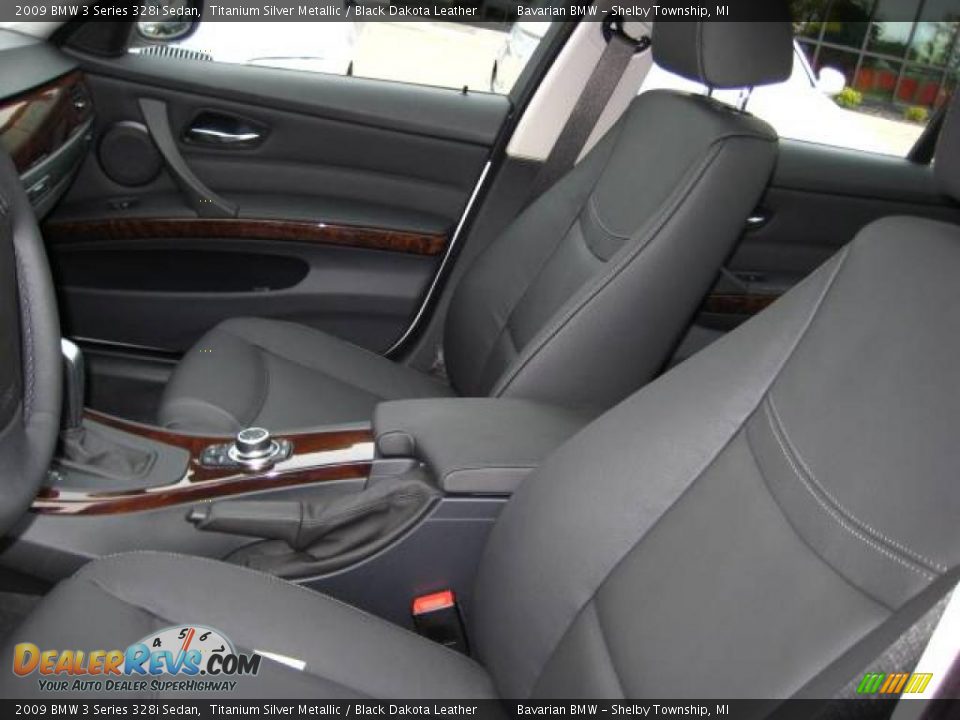 2009 BMW 3 Series 328i Sedan Titanium Silver Metallic / Black Dakota Leather Photo #9