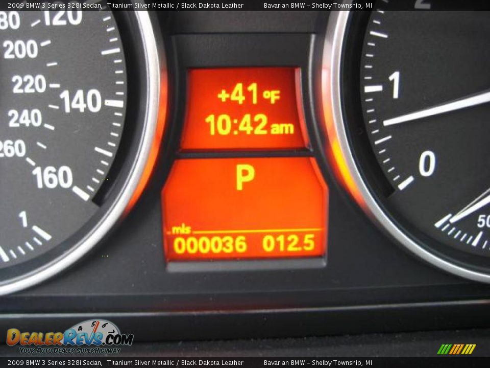 2009 BMW 3 Series 328i Sedan Titanium Silver Metallic / Black Dakota Leather Photo #17