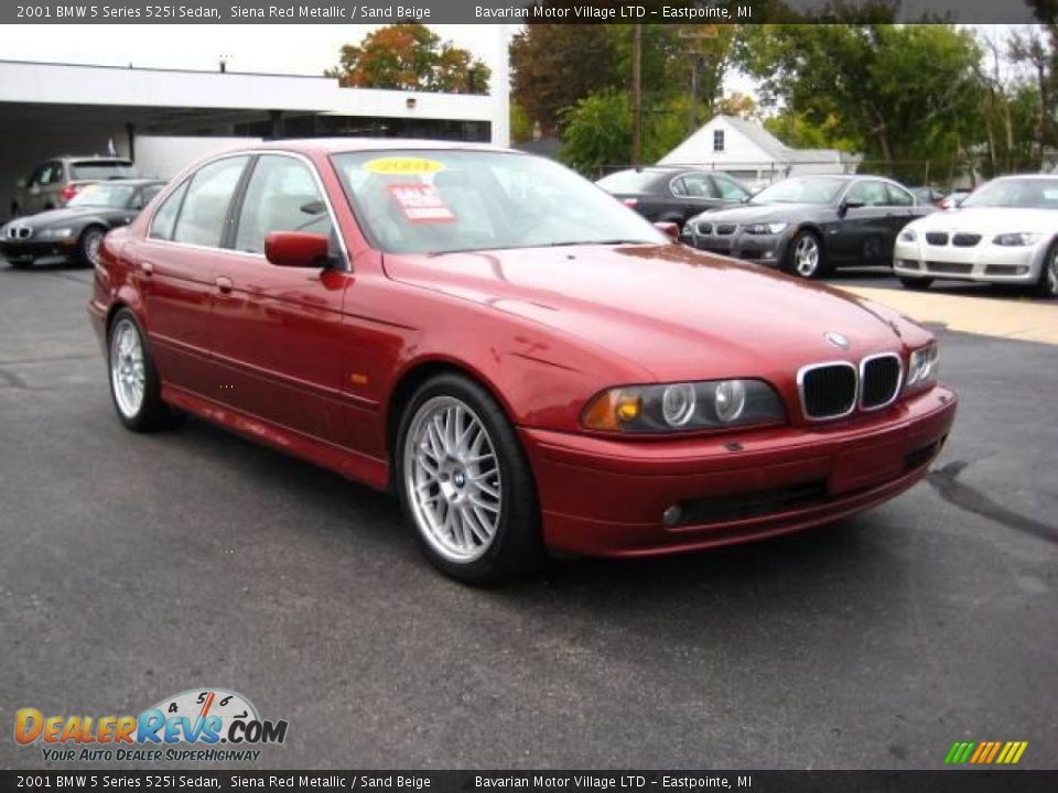 2001 BMW 5 Series 525i Sedan Siena Red Metallic / Sand Beige Photo #1