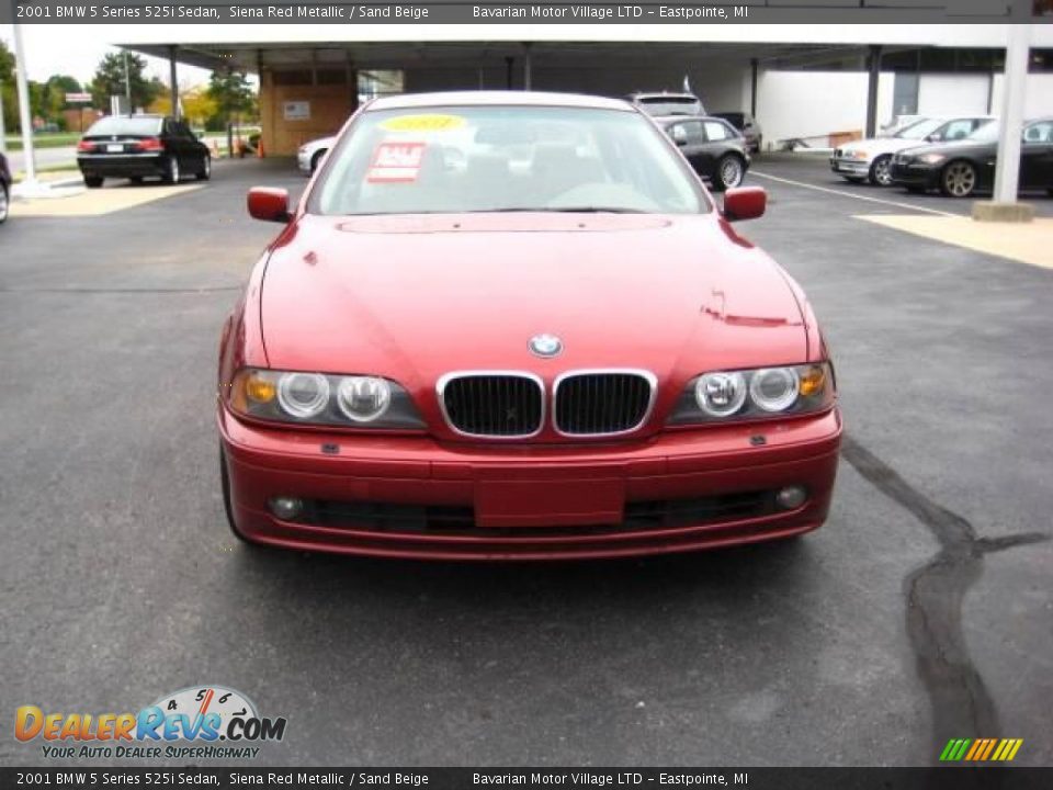2001 BMW 5 Series 525i Sedan Siena Red Metallic / Sand Beige Photo #2