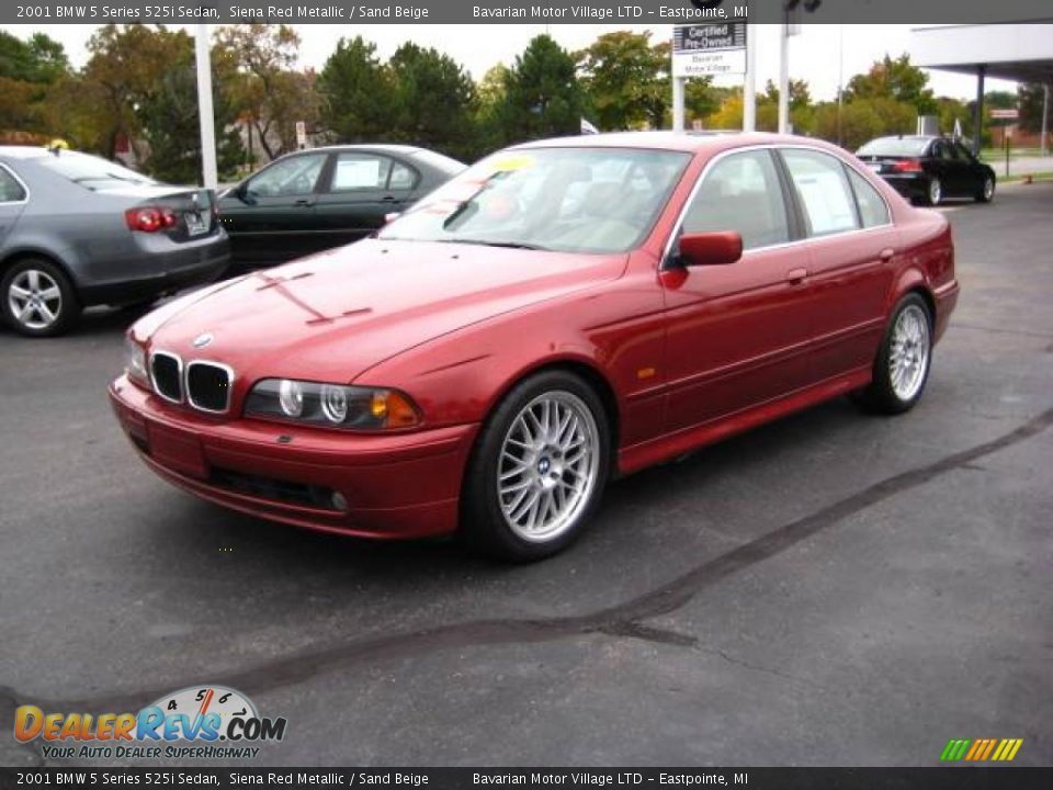 2001 BMW 5 Series 525i Sedan Siena Red Metallic / Sand Beige Photo #3