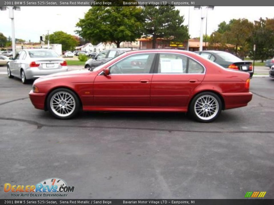 2001 BMW 5 Series 525i Sedan Siena Red Metallic / Sand Beige Photo #4