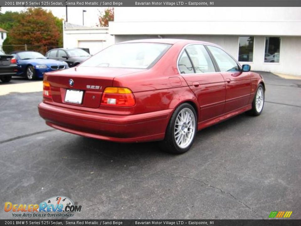 2001 BMW 5 Series 525i Sedan Siena Red Metallic / Sand Beige Photo #7