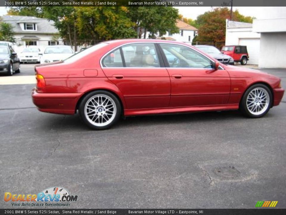 2001 BMW 5 Series 525i Sedan Siena Red Metallic / Sand Beige Photo #8