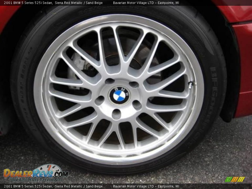 2001 BMW 5 Series 525i Sedan Siena Red Metallic / Sand Beige Photo #9