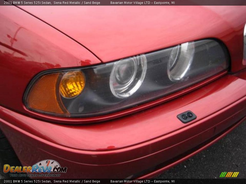 2001 BMW 5 Series 525i Sedan Siena Red Metallic / Sand Beige Photo #10