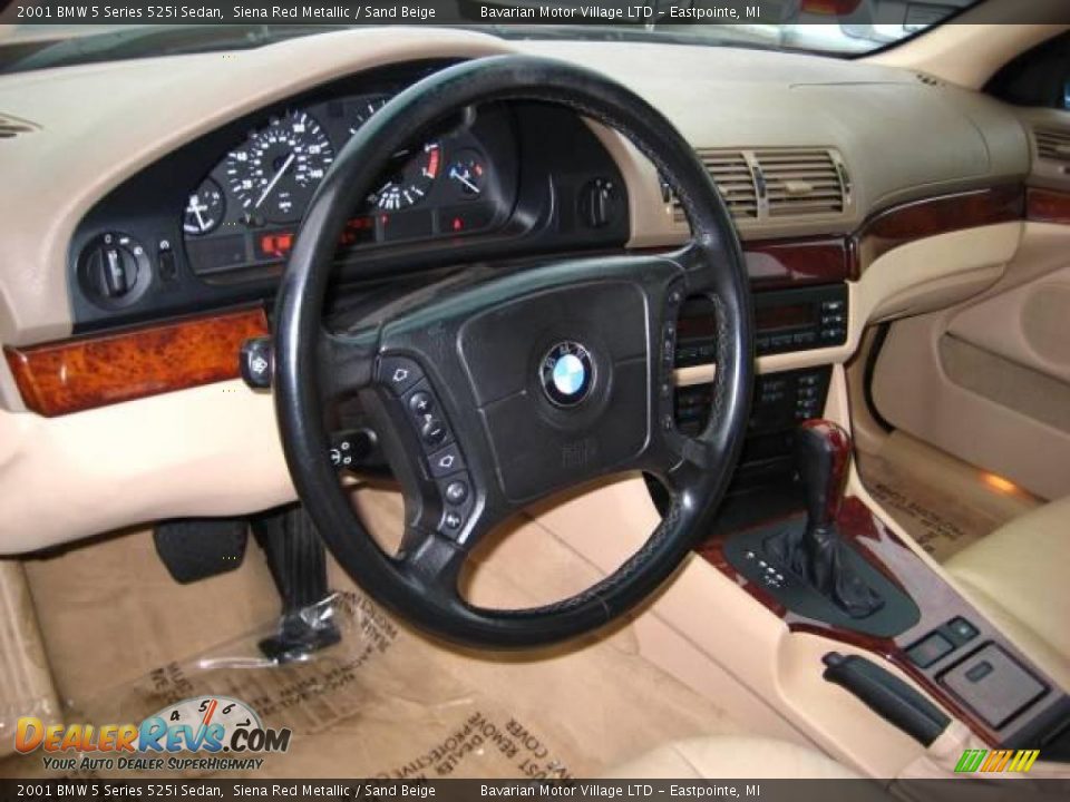 2001 BMW 5 Series 525i Sedan Siena Red Metallic / Sand Beige Photo #12