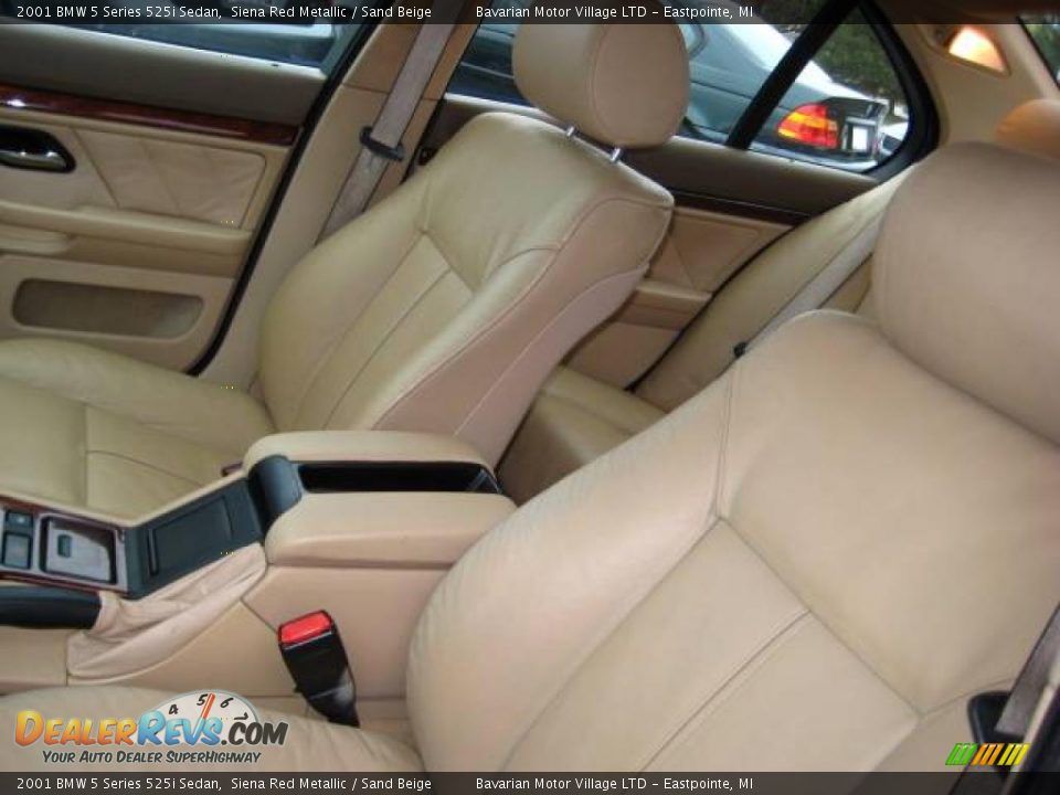 2001 BMW 5 Series 525i Sedan Siena Red Metallic / Sand Beige Photo #13