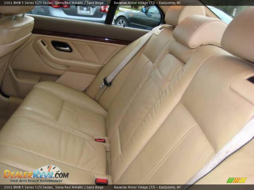 2001 BMW 5 Series 525i Sedan Siena Red Metallic / Sand Beige Photo #15