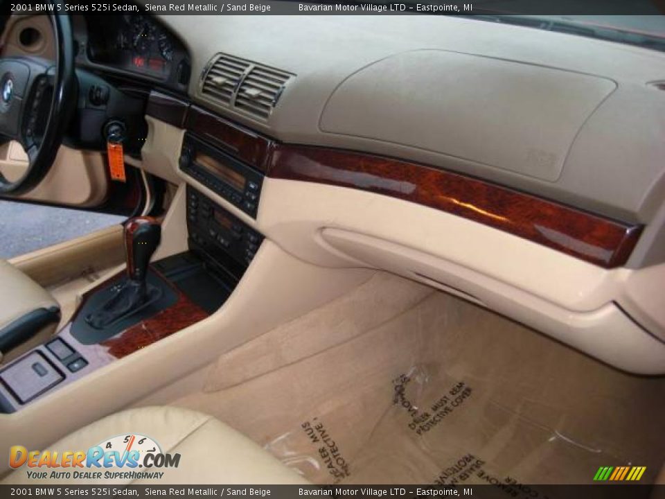 2001 BMW 5 Series 525i Sedan Siena Red Metallic / Sand Beige Photo #17