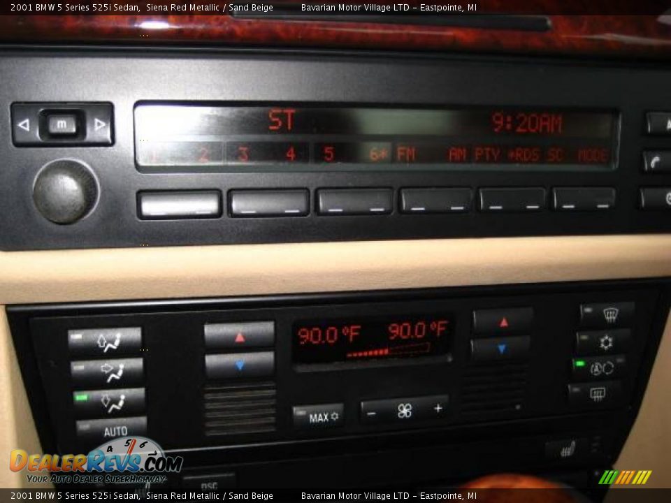 2001 BMW 5 Series 525i Sedan Siena Red Metallic / Sand Beige Photo #18