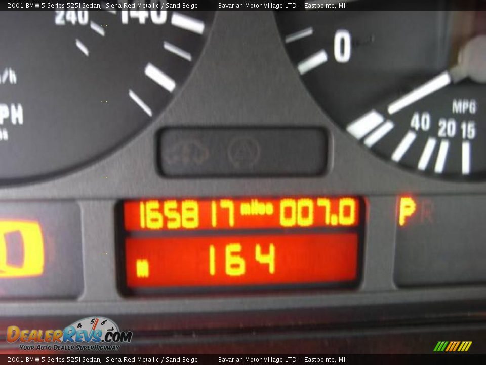 2001 BMW 5 Series 525i Sedan Siena Red Metallic / Sand Beige Photo #22