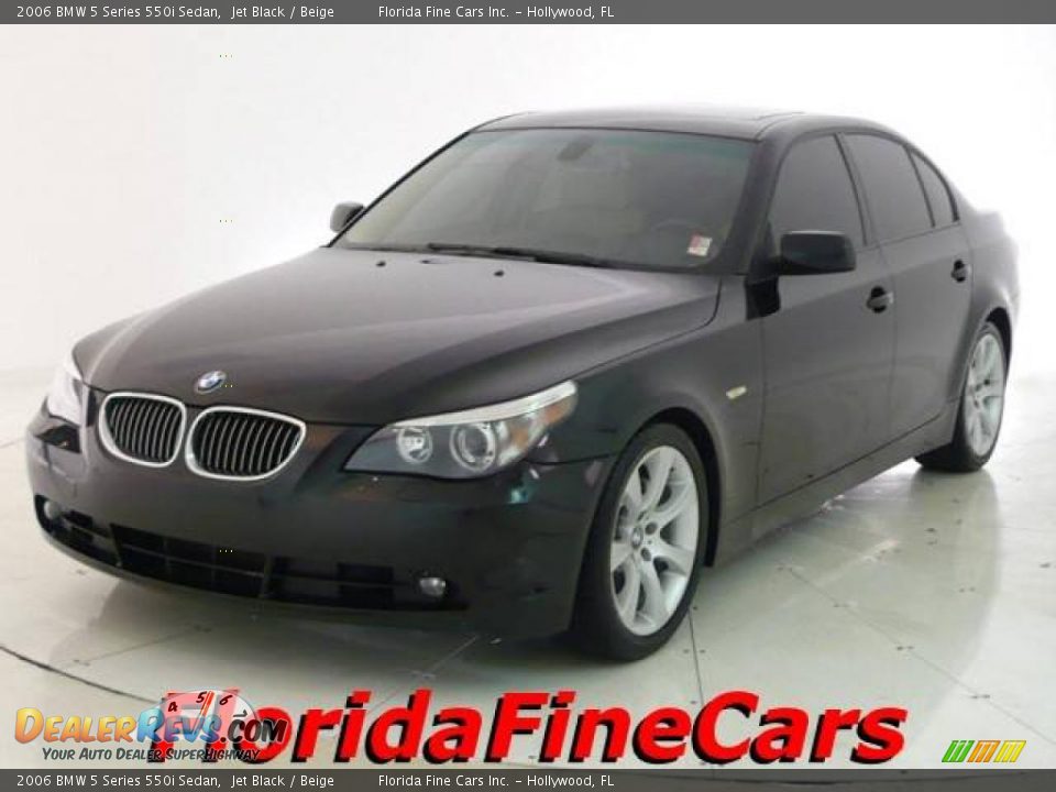 2006 BMW 5 Series 550i Sedan Jet Black / Beige Photo #1