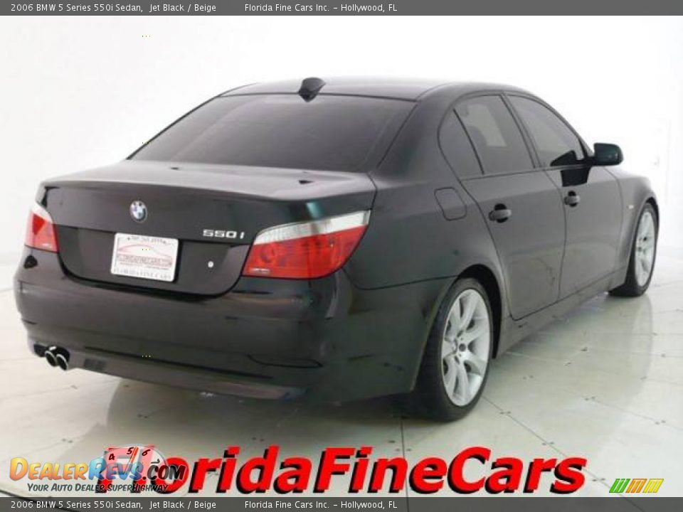 2006 BMW 5 Series 550i Sedan Jet Black / Beige Photo #2