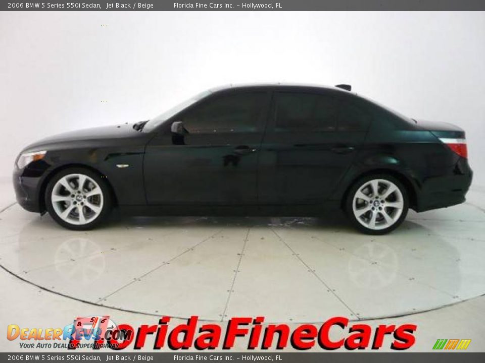 2006 BMW 5 Series 550i Sedan Jet Black / Beige Photo #3