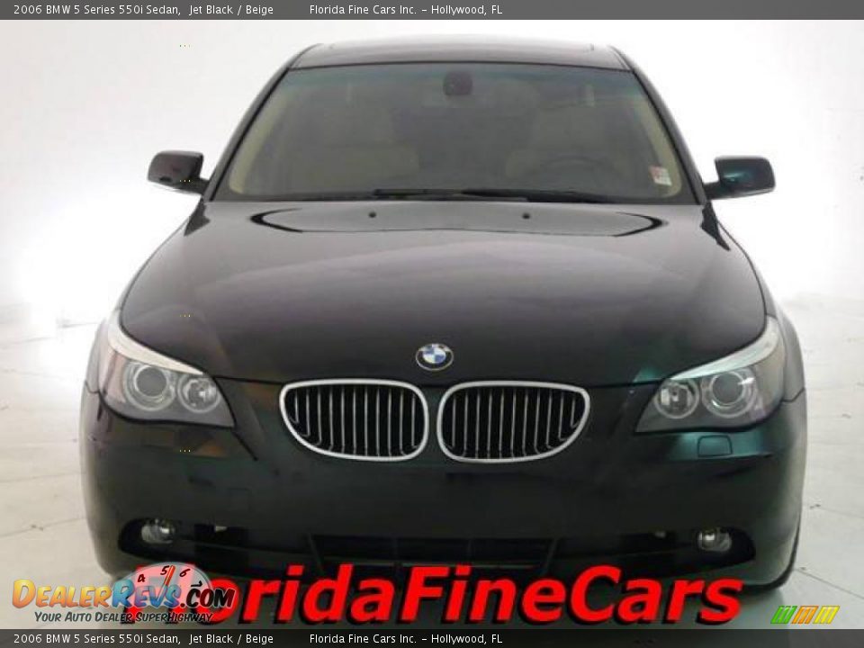 2006 BMW 5 Series 550i Sedan Jet Black / Beige Photo #5