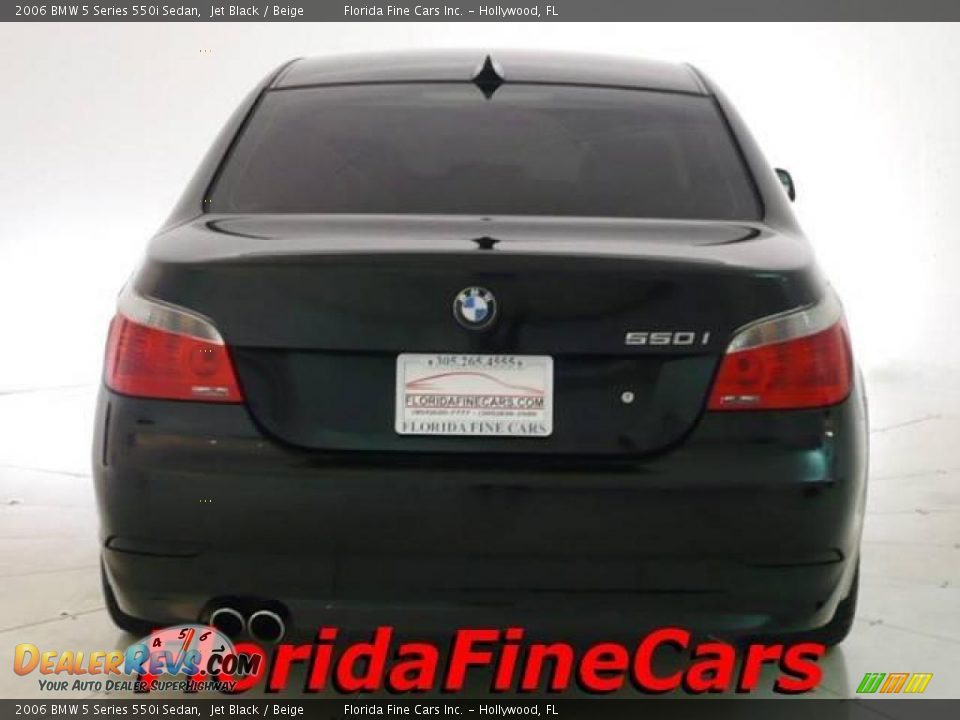 2006 BMW 5 Series 550i Sedan Jet Black / Beige Photo #6