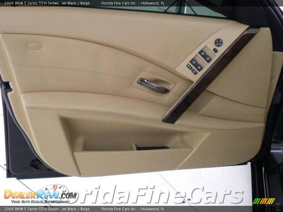 2006 BMW 5 Series 550i Sedan Jet Black / Beige Photo #11