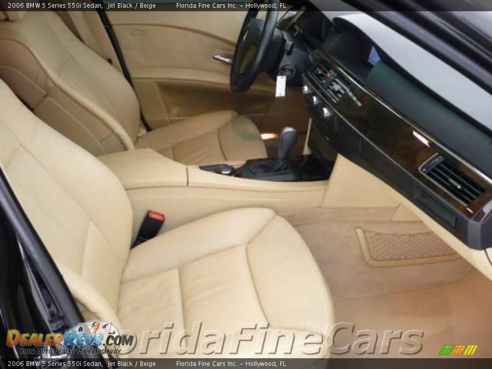 2006 BMW 5 Series 550i Sedan Jet Black / Beige Photo #14