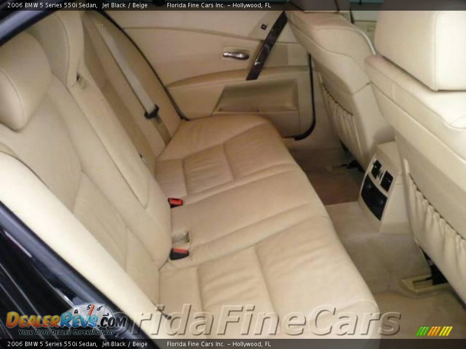 2006 BMW 5 Series 550i Sedan Jet Black / Beige Photo #15