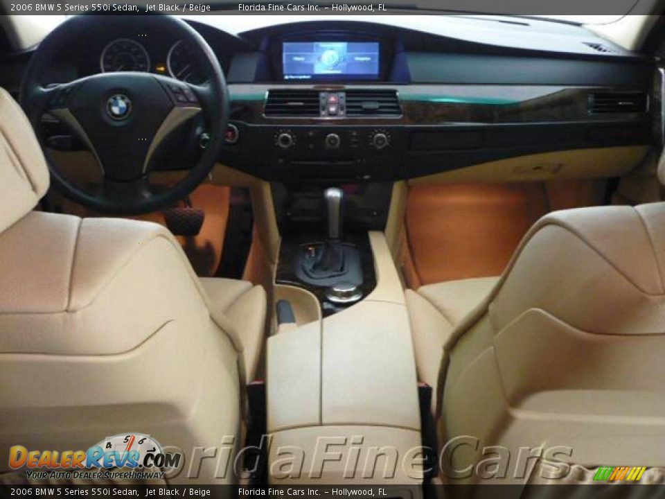 2006 BMW 5 Series 550i Sedan Jet Black / Beige Photo #17