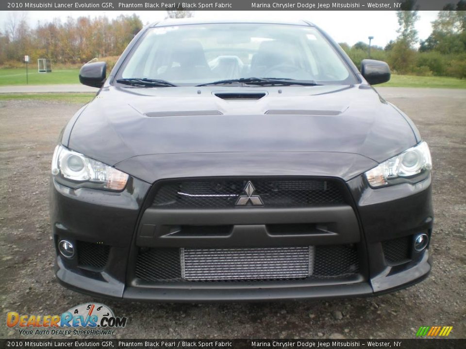 2010 Mitsubishi Lancer Evolution GSR Phantom Black Pearl / Black Sport Fabric Photo #2
