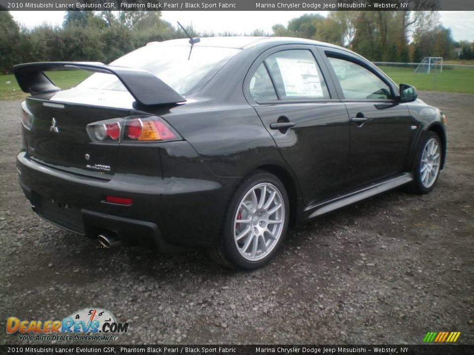 2010 Mitsubishi Lancer Evolution GSR Phantom Black Pearl / Black Sport Fabric Photo #5
