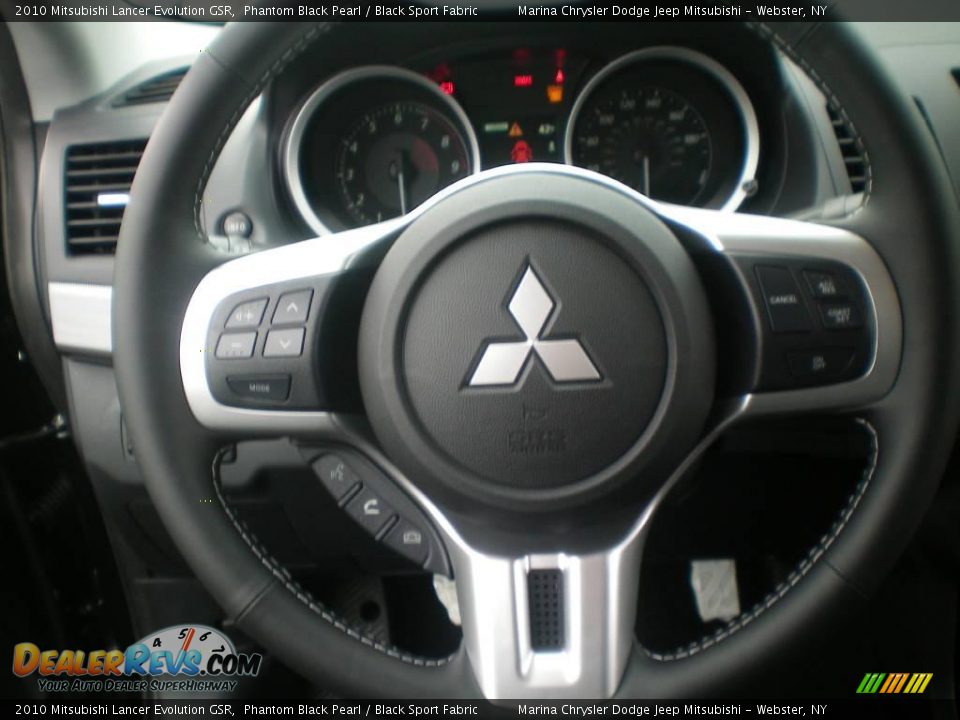 2010 Mitsubishi Lancer Evolution GSR Phantom Black Pearl / Black Sport Fabric Photo #22