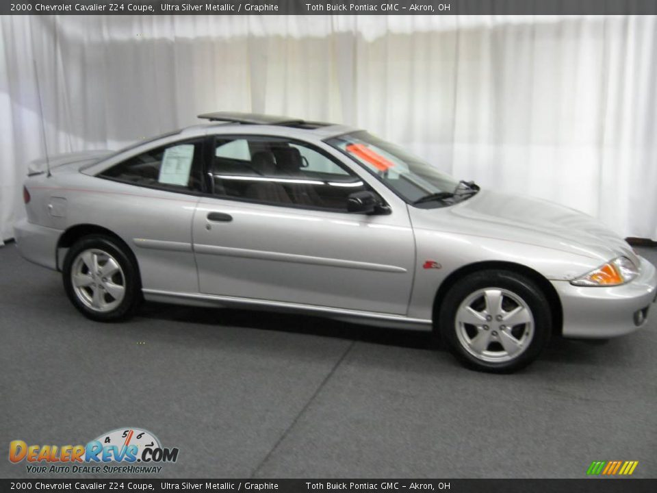 2000 Chevrolet Cavalier Z24 Coupe Ultra Silver Metallic / Graphite Photo #2