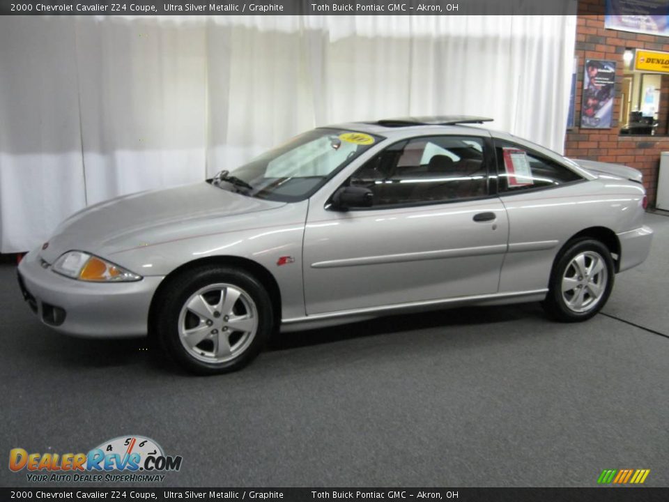 2000 Chevrolet Cavalier Z24 Coupe Ultra Silver Metallic / Graphite Photo #20