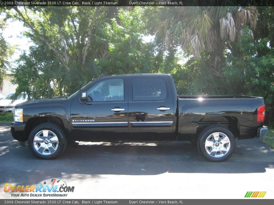 2009 Chevrolet Silverado 1500 LT Crew Cab Black / Light Titanium Photo #1