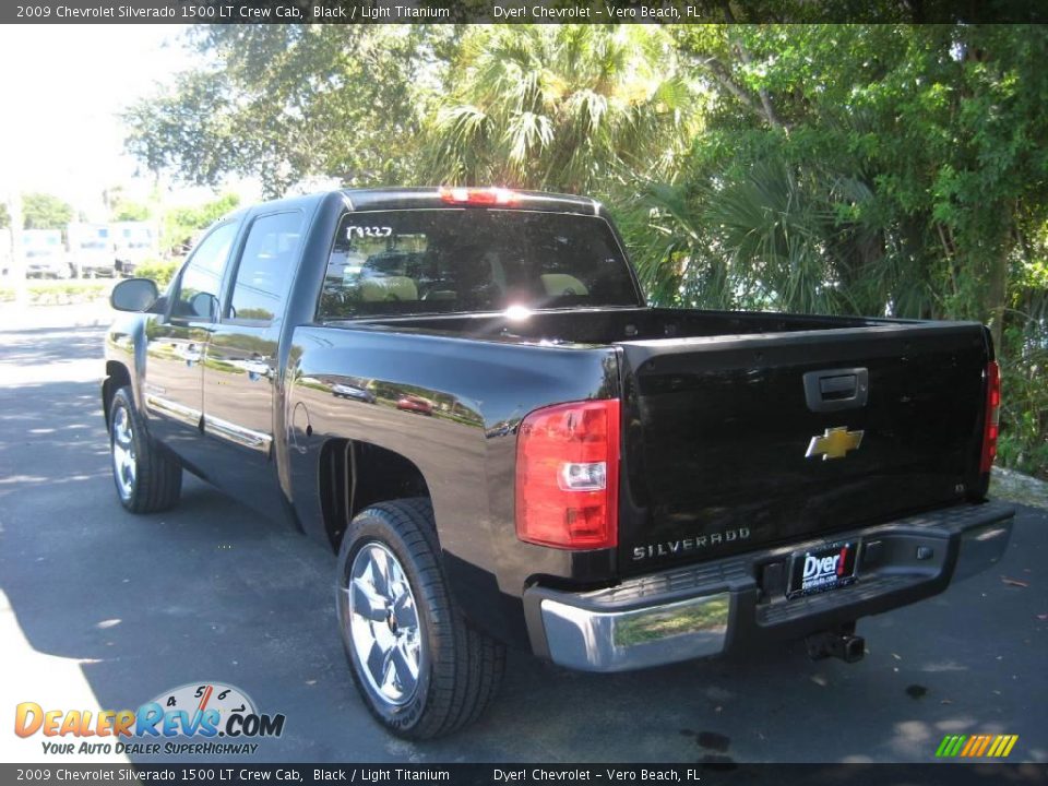 2009 Chevrolet Silverado 1500 LT Crew Cab Black / Light Titanium Photo #5