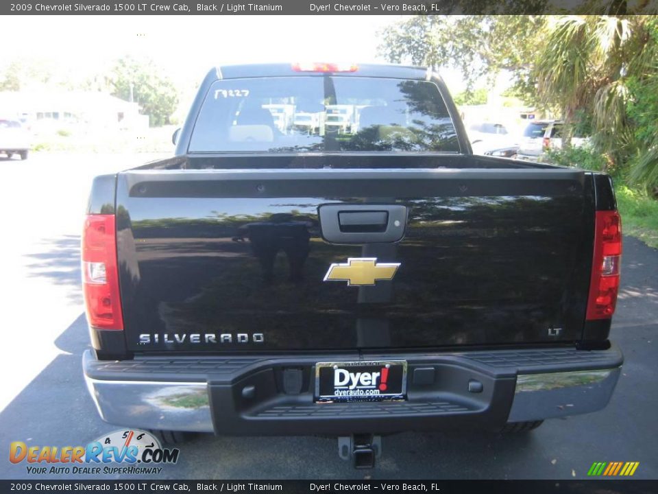 2009 Chevrolet Silverado 1500 LT Crew Cab Black / Light Titanium Photo #7