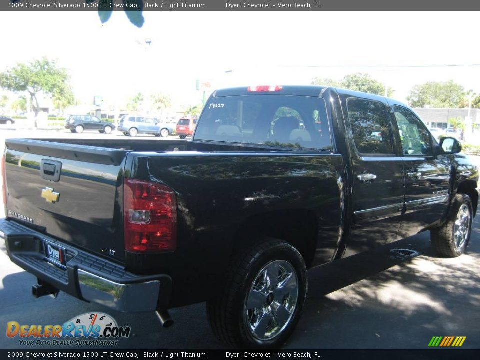 2009 Chevrolet Silverado 1500 LT Crew Cab Black / Light Titanium Photo #8
