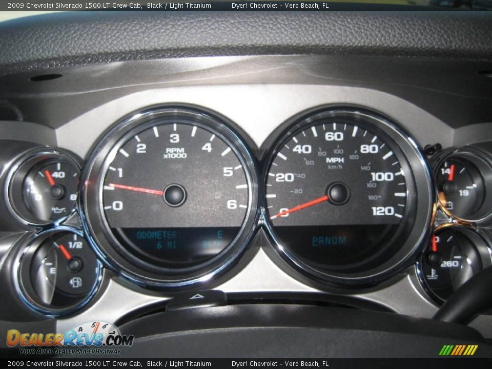 2009 Chevrolet Silverado 1500 LT Crew Cab Black / Light Titanium Photo #15