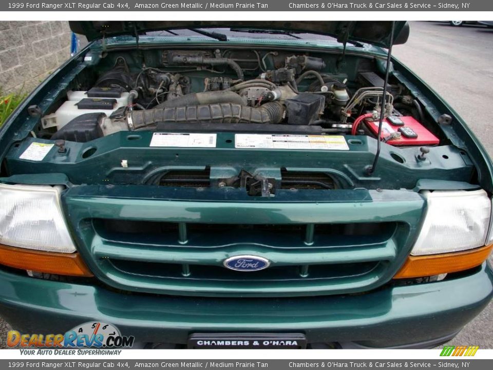 1999 Ford Ranger XLT Regular Cab 4x4 Amazon Green Metallic / Medium Prairie Tan Photo #12