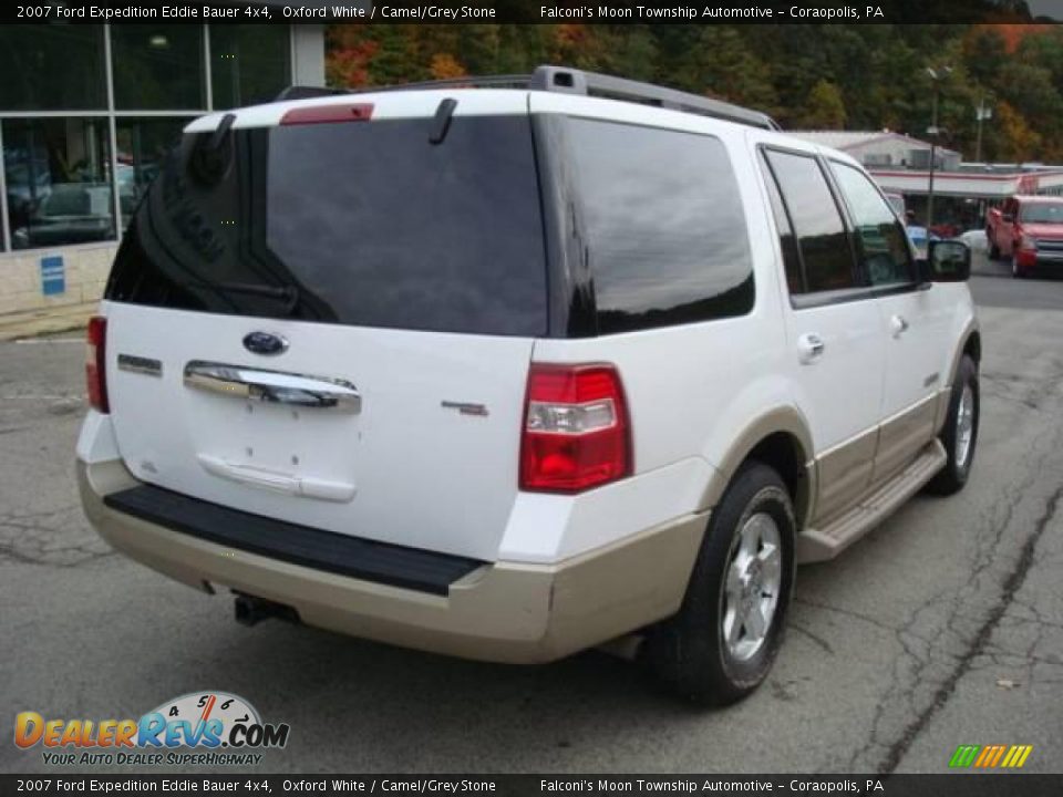 2007 Ford Expedition Eddie Bauer 4x4 Oxford White / Camel/Grey Stone Photo #2
