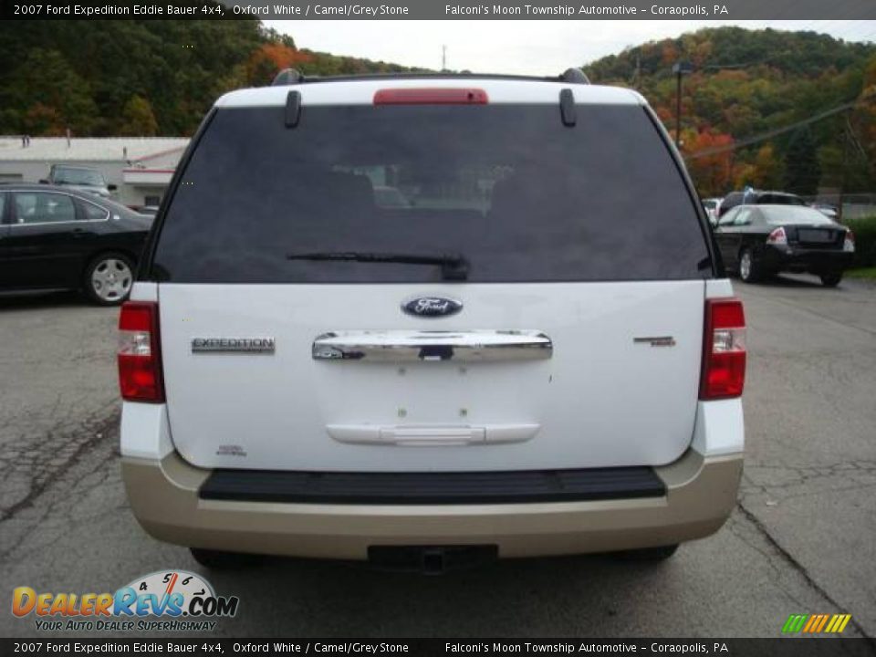 2007 Ford Expedition Eddie Bauer 4x4 Oxford White / Camel/Grey Stone Photo #3