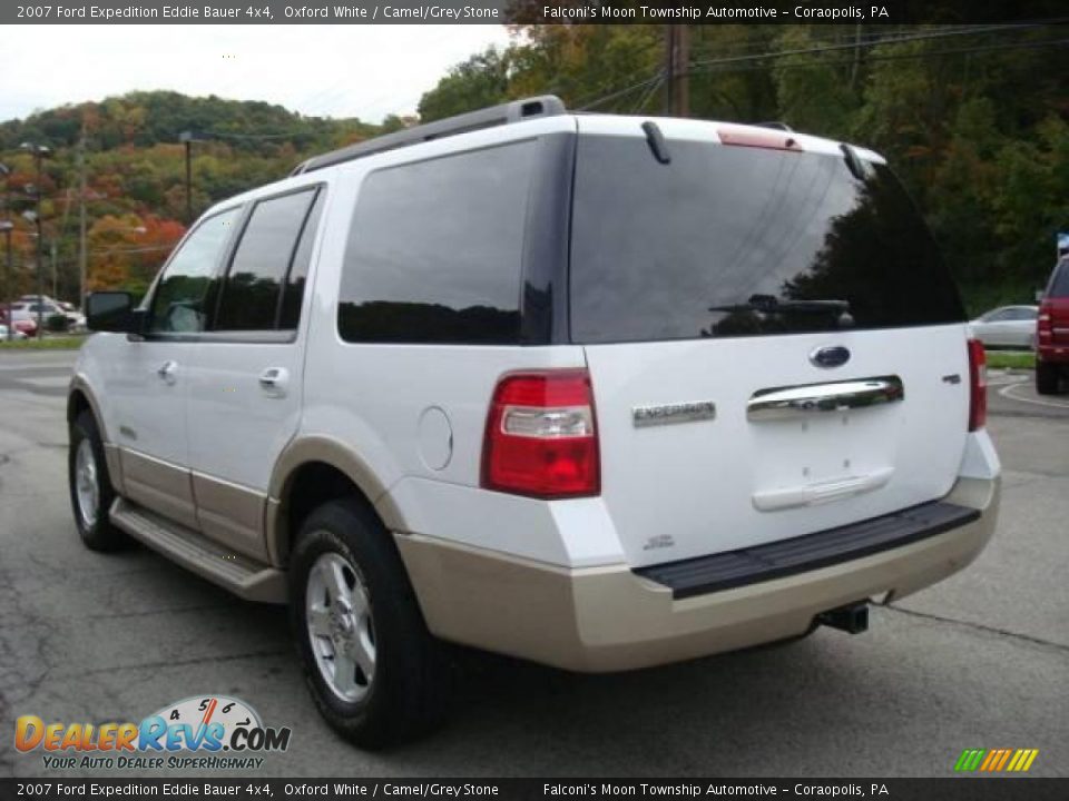 2007 Ford Expedition Eddie Bauer 4x4 Oxford White / Camel/Grey Stone Photo #4