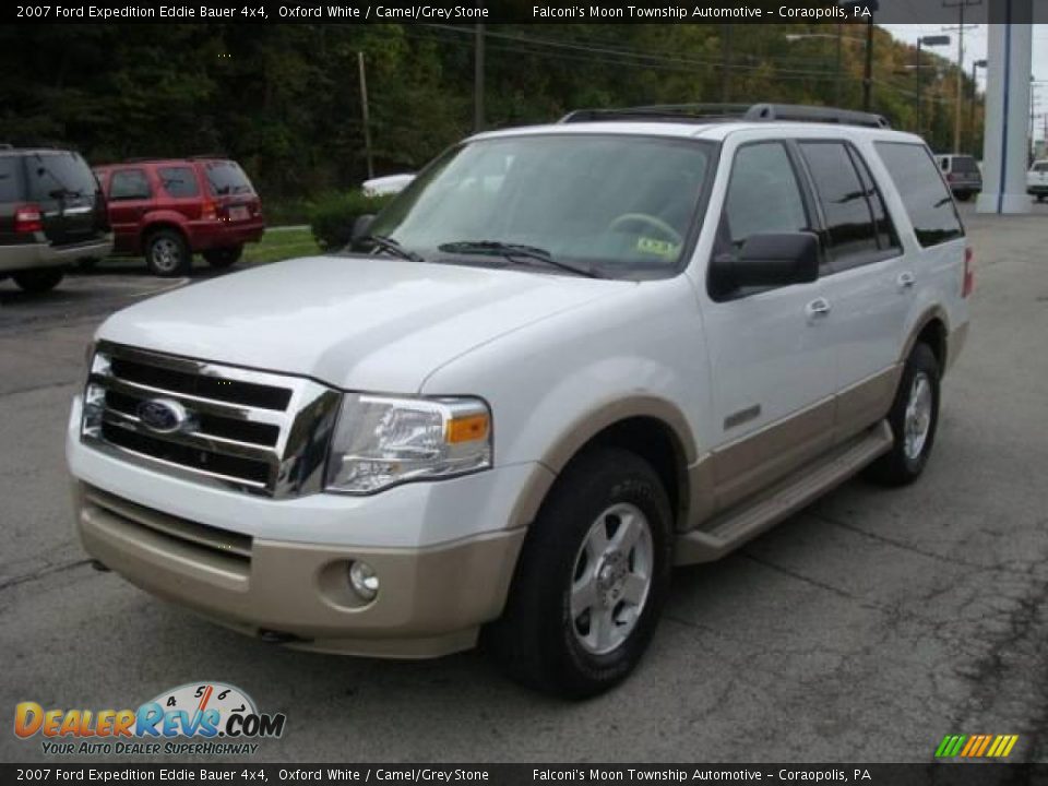 2007 Ford Expedition Eddie Bauer 4x4 Oxford White / Camel/Grey Stone Photo #5