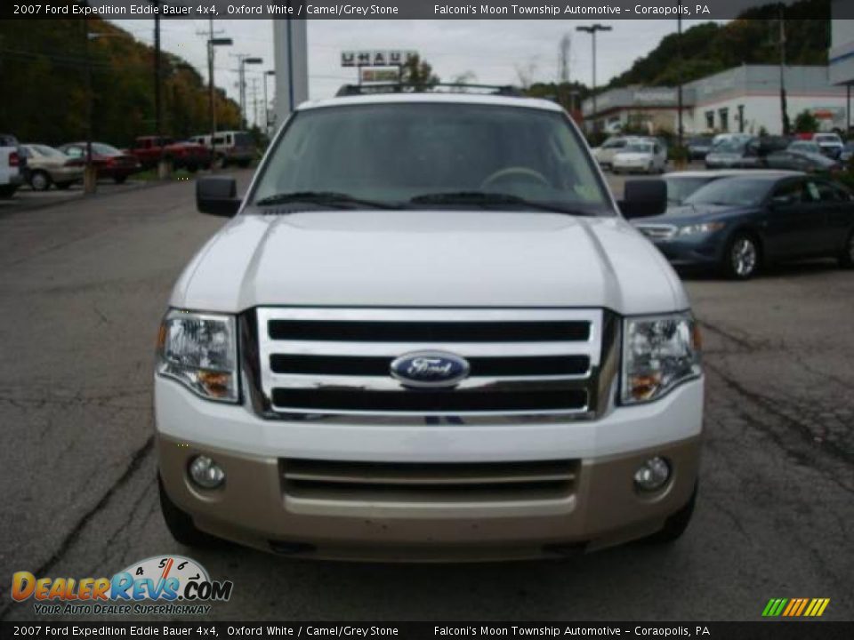 2007 Ford Expedition Eddie Bauer 4x4 Oxford White / Camel/Grey Stone Photo #6
