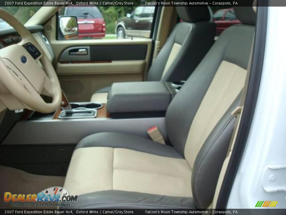 2007 Ford Expedition Eddie Bauer 4x4 Oxford White / Camel/Grey Stone Photo #8